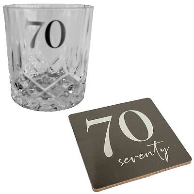 70th Glass & Coaster