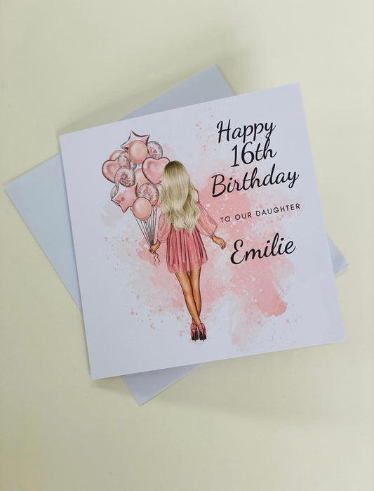 Personalised Milestone Birthday Cards - Young Female