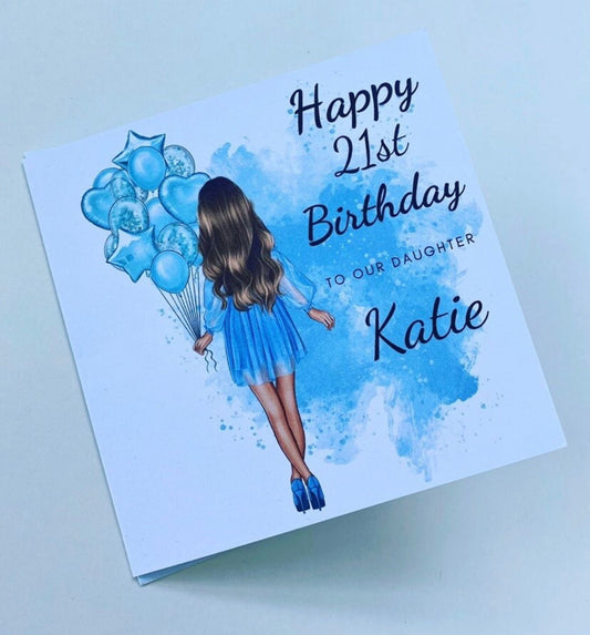Personalised Milestone Birthday Cards - Young Female