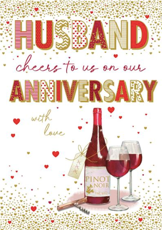 (ANH) Husband Anniversary - Hearts & Wine