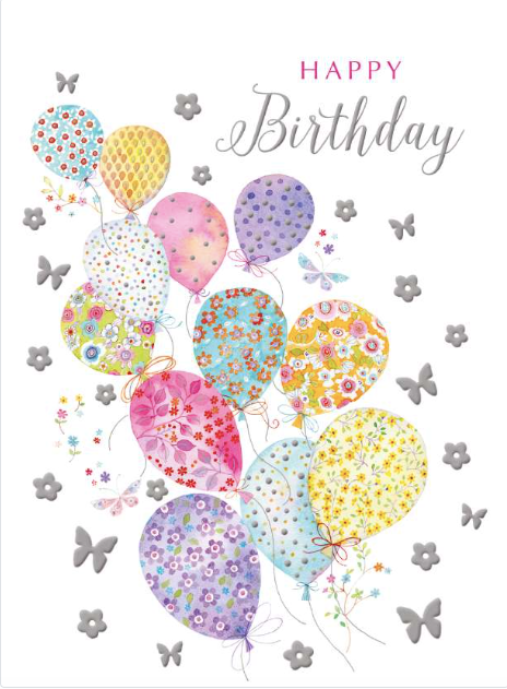 Happy Birthday Pastel Balloons