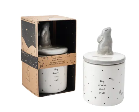 Send With Love Ceramic Hare Money Pot