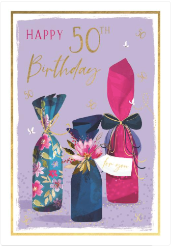 50th Birthday - Lilac Bottles