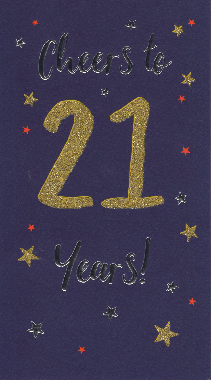 21st Birthday - Navy Gold