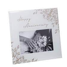 Gold Floral Anniversary Frame