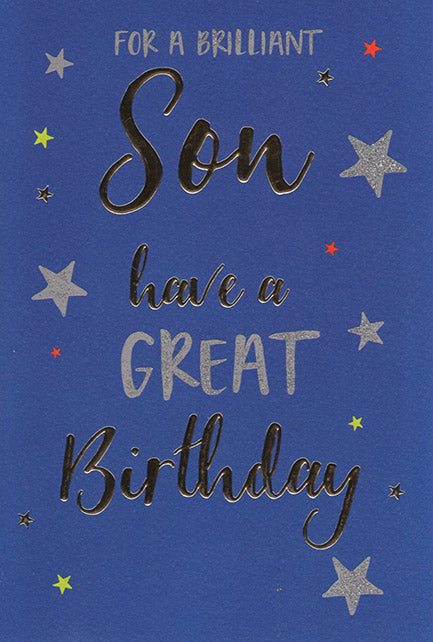 Son Birthday - Blue Stars