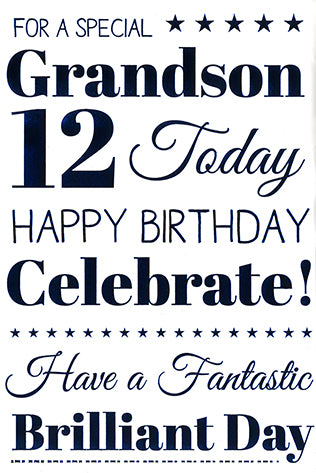 Grandson 12th Birthday