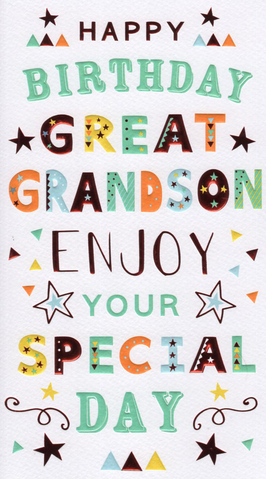 Great Grandson Birthday - Enjoy Your Day