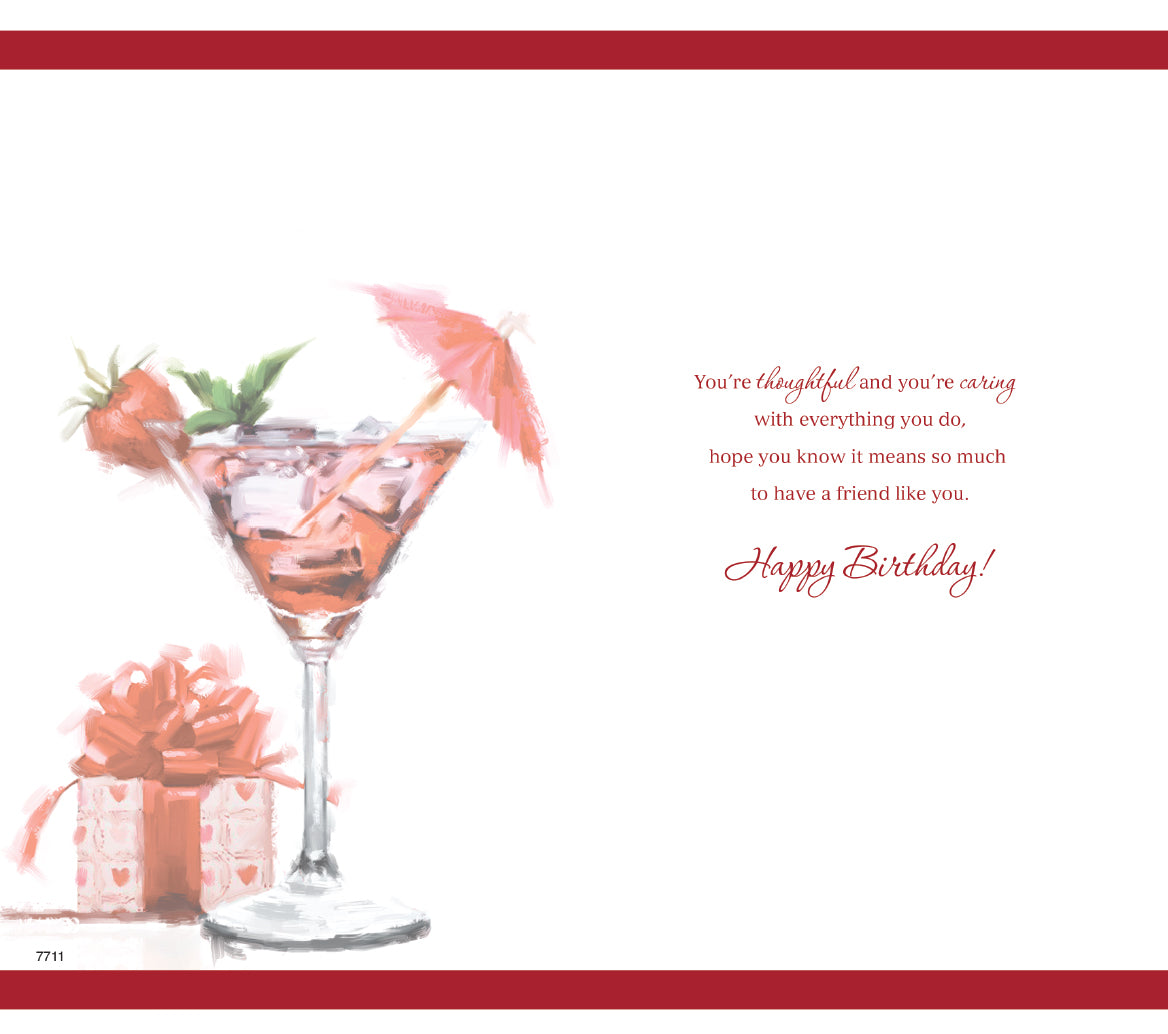 Friend Birthday - Red Cocktail