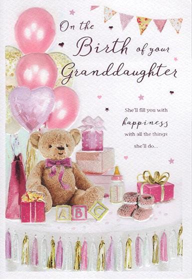 Baby Granddaughter Birth Bear Cake