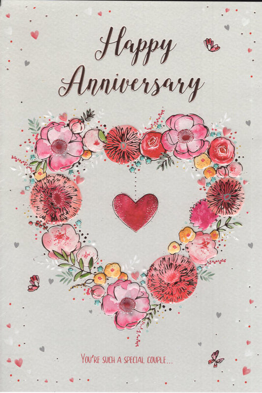 Anniversary - Open Roses Heart
