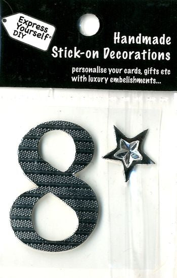 Silver Number Sticker