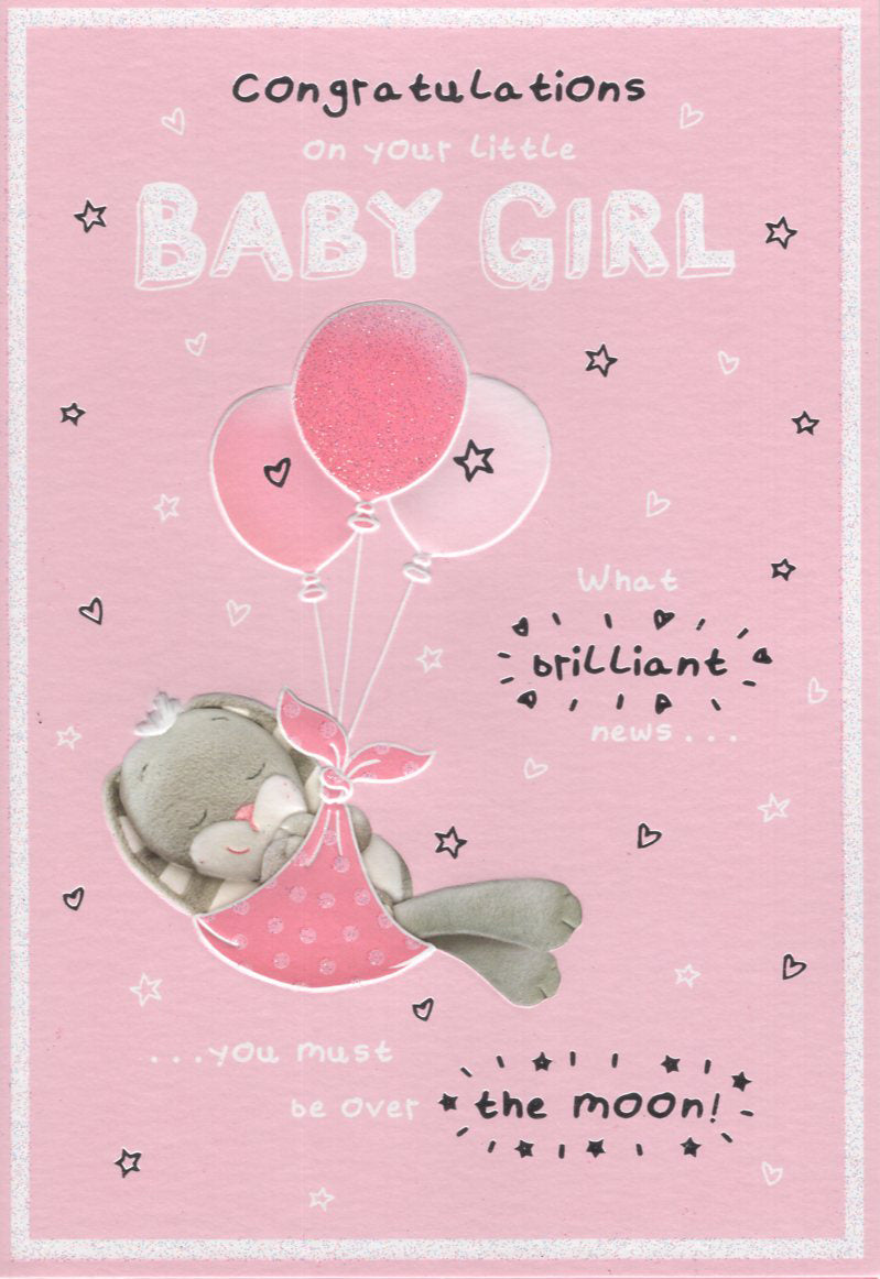 Baby Girl Birth Pink Bunny