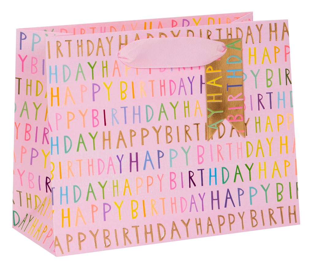 Pink Happy Birthday Gift Bag