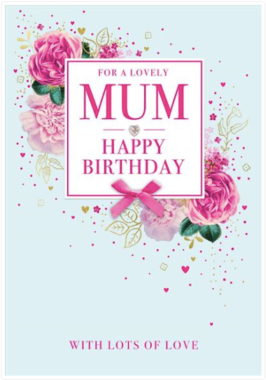 Mum Birthday - Square Bow